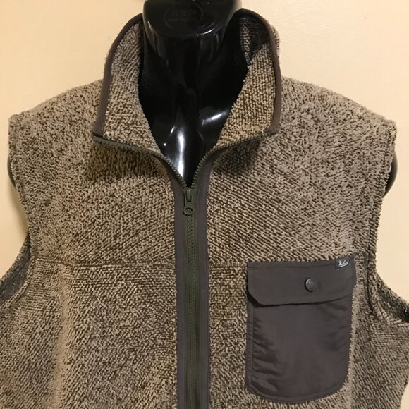 Men's Woolrich Sherpa Fleece Woodland Jacket Vest-Size: XL - Picture 11 of 11